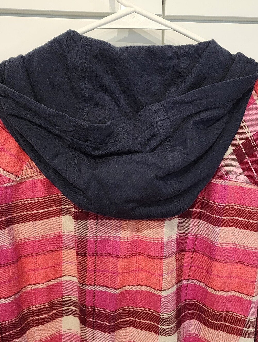 Legendary Whitetails plaid 98% cotton black hooded jacket snap front buttons - Picture 8 of 14